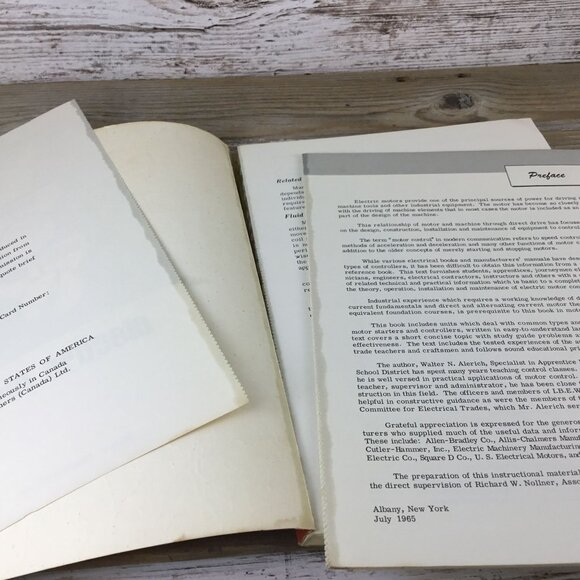 Electric Motor Control By Walter N. Alerich 1965 Softcover 10.25"x7.75" Vintage - Picture 6 of 9